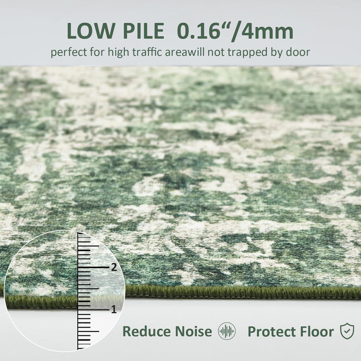 imageDintszyayue Abstract Washable Area Rug 5x7 NonSlip Soft Blue Neutral Area Rugs for Bedroom Living Room Dining Room Floor Carpet Blue 5x7Green