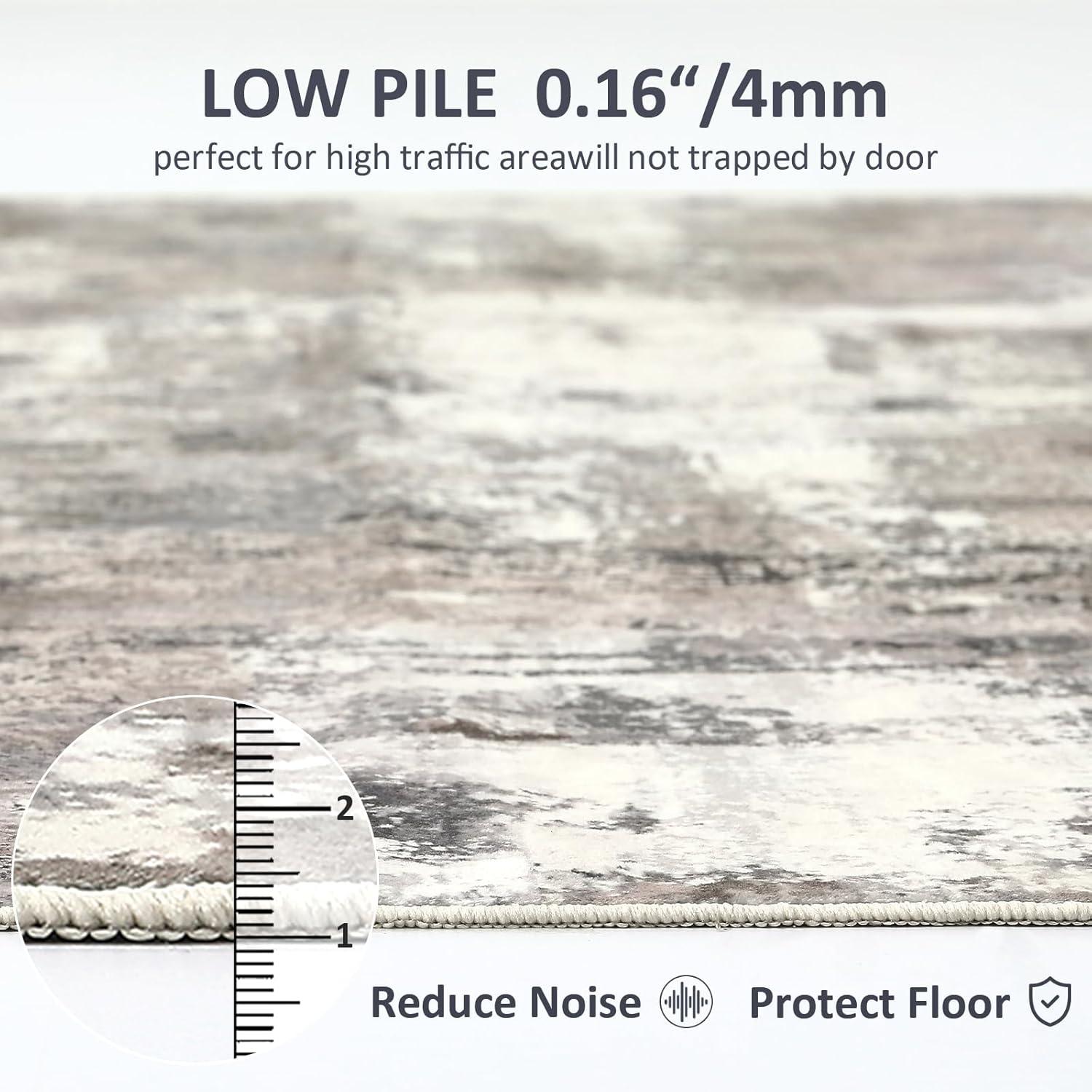 imageDintszyayue Abstract Washable Area Rug 5x7 NonSlip Soft Blue Neutral Area Rugs for Bedroom Living Room Dining Room Floor Carpet Blue 5x7Grey