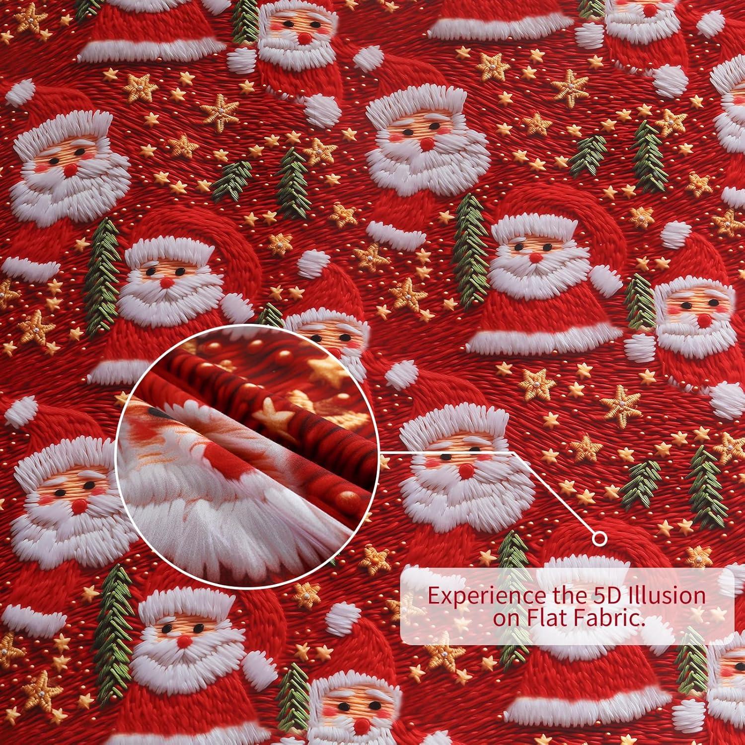 imageDintszyayue Green Christmas Duvet Cover Queen Size 3 Pieces Nutcracker Christmas Trees Reversible Comforter Cover with Zipper Closure New Year Holiday Bedding Set Decorative Not ComforterRed5d