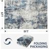 imageDintszyayue Abstract Washable Area Rug 5x7 NonSlip Soft Blue Neutral Area Rugs for Bedroom Living Room Dining Room Floor Carpet Blue 5x7Blue