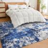 imageDintszyayue Abstract Washable Area Rug 5x7 NonSlip Soft Blue Neutral Area Rugs for Bedroom Living Room Dining Room Floor Carpet Blue 5x7Denim Blue