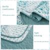 imageDintszyayue Aqua Quilt Set King Size Boho Striped Patchwork Bedspread Coverlet Set for All Seasons Bohemian Floral 3 Pieces Lightweight Bedding Set 104quotX90quot 1 Quilt 2 Pillow ShamsAqua