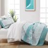 imageDintszyayue Aqua Quilt Set King Size Boho Striped Patchwork Bedspread Coverlet Set for All Seasons Bohemian Floral 3 Pieces Lightweight Bedding Set 104quotX90quot 1 Quilt 2 Pillow ShamsAqua