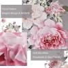imageDintszyayue Black Comforter Set King Size 7 Pieces Pink Floral Bed in a Bag Complete Bedding Sets Elegant Flower Bed Set Comforter for All Season with Flat Sheet Fitted Sheets Pillowcases ampamp ShamsGrey