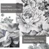 imageDintszyayue Black Comforter Set King Size 7 Pieces Pink Floral Bed in a Bag Complete Bedding Sets Elegant Flower Bed Set Comforter for All Season with Flat Sheet Fitted Sheets Pillowcases ampamp ShamsGrey White