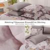 imageDintszyayue Black Comforter Set King Size 7 Pieces Pink Floral Bed in a Bag Complete Bedding Sets Elegant Flower Bed Set Comforter for All Season with Flat Sheet Fitted Sheets Pillowcases ampamp ShamsTaupe