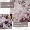 imageDintszyayue Black Comforter Set King Size 7 Pieces Pink Floral Bed in a Bag Complete Bedding Sets Elegant Flower Bed Set Comforter for All Season with Flat Sheet Fitted Sheets Pillowcases ampamp ShamsTaupe