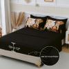 imageDintszyayue Black Comforter Set King Size 7 Pieces Pink Floral Bed in a Bag Complete Bedding Sets Elegant Flower Bed Set Comforter for All Season with Flat Sheet Fitted Sheets Pillowcases ampamp ShamsBlack Boho