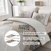 imageDintszyayue Boho Quilt Set King Size 3 Pieces Aztec Texture Bedspread Coverlet Set Bohemian Quilt Bedding Set Microfiber Lightweight Bed Cover for All Seasons Terracotta 90quot103quotKhaki Brown