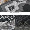 imageDintszyayue Boho Quilt Set King Size 3 Pieces Aztec Texture Bedspread Coverlet Set Bohemian Quilt Bedding Set Microfiber Lightweight Bed Cover for All Seasons Terracotta 90quot103quotBlack Grey