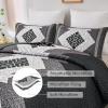 imageDintszyayue Boho Quilt Set King Size 3 Pieces Aztec Texture Bedspread Coverlet Set Bohemian Quilt Bedding Set Microfiber Lightweight Bed Cover for All Seasons Terracotta 90quot103quotBlack Grey