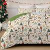 imageDintszyayue Green Christmas Duvet Cover Queen Size 3 Pieces Nutcracker Christmas Trees Reversible Comforter Cover with Zipper Closure New Year Holiday Bedding Set Decorative Not ComforterChristmas Tree