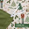 imageDintszyayue Green Christmas Duvet Cover Queen Size 3 Pieces Nutcracker Christmas Trees Reversible Comforter Cover with Zipper Closure New Year Holiday Bedding Set Decorative Not ComforterChristmas Tree