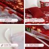 imageDintszyayue Green Christmas Duvet Cover Queen Size 3 Pieces Nutcracker Christmas Trees Reversible Comforter Cover with Zipper Closure New Year Holiday Bedding Set Decorative Not ComforterRed5d