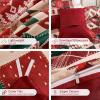 imageDintszyayue Green Christmas Duvet Cover Queen Size 3 Pieces Nutcracker Christmas Trees Reversible Comforter Cover with Zipper Closure New Year Holiday Bedding Set Decorative Not ComforterRed