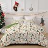 imageDintszyayue Green Christmas Duvet Cover Queen Size 3 Pieces Nutcracker Christmas Trees Reversible Comforter Cover with Zipper Closure New Year Holiday Bedding Set Decorative Not ComforterChristmas Tree