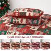 imageDintszyayue King Christmas Quilt 3 Pieces Patchwork Plaid King Size Bedspread Red Green Christmas Tree Printed Soft Microfiber Winter Holiday Coverlet Bedding SetsMerry Christmas