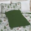 imageDintszyayue King Christmas Quilt 3 Pieces Patchwork Plaid King Size Bedspread Red Green Christmas Tree Printed Soft Microfiber Winter Holiday Coverlet Bedding SetsChristmas Tree