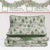 imageDintszyayue King Christmas Quilt 3 Pieces Patchwork Plaid King Size Bedspread Red Green Christmas Tree Printed Soft Microfiber Winter Holiday Coverlet Bedding SetsChristmas Tree
