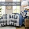 imageDintszyayue King Plaid Comforter Set 7 Pieces Bed in a Bag Blue Bedding Set Soft Lightweight Bed Comforter Set Cozy Microfiber Bed Set for All Season with SheetsPillowcases ampamp ShamsBlue