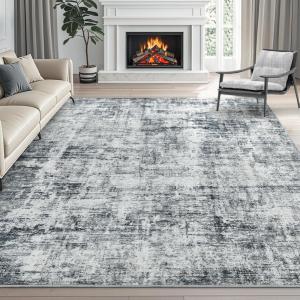 imageDintszyayue Abstract Washable Area Rug 5x7 NonSlip Soft Blue Neutral Area Rugs for Bedroom Living Room Dining Room Floor Carpet Blue 5x7Dark Grey