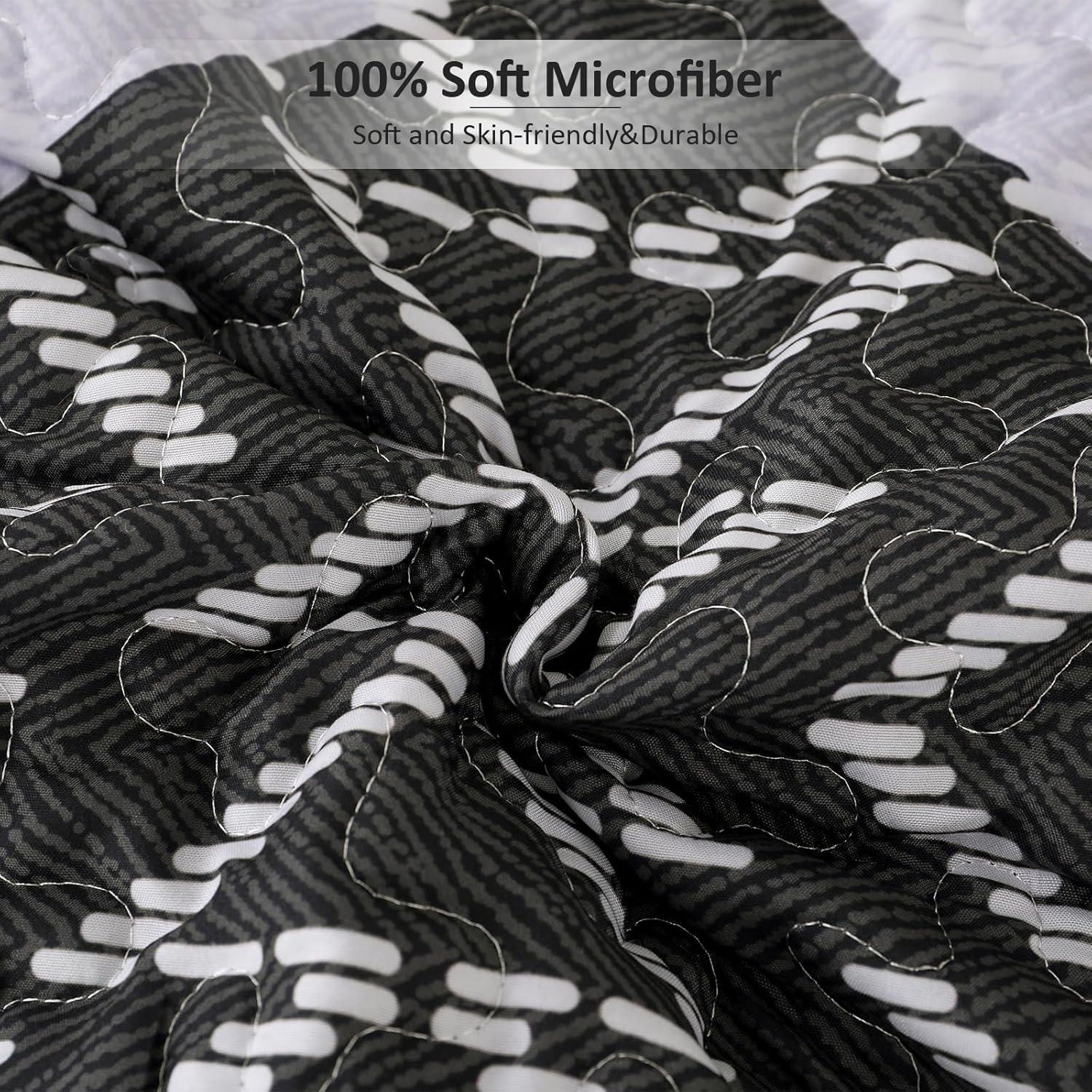 imageDintszyayue Boho Quilt Set King Size 3 Pieces Purple Aztec Texture Bedspread Coverlet Set with 2 Pillowcases Soft Lightweight Microfiber Bohemian Quilt Bedding Set for All Season 90quotx103quot