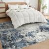 image4x6 Area Rugs Washable Modern Soft Non Slip Distressed Under Dining Table Living Room Area Rug BlackBlue