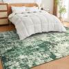 image4x6 Area Rugs Washable Modern Soft Non Slip Distressed Under Dining Table Living Room Area Rug BlackGreen