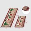 imageDintszyayue Christmas Kitchen Rugs Set of 2 Non Slip Soft Santa Claus Snowman Christmas Mats for Kitchen Floor Decorations 17quotx30quot17quotx48quot02brown