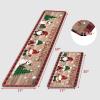 imageDintszyayue Christmas Kitchen Rugs Set of 2 Non Slip Soft Santa Claus Snowman Christmas Mats for Kitchen Floor Decorations 17quotx30quot17quotx48quot02brown
