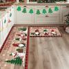 imageDintszyayue Christmas Kitchen Rugs Set of 2 Non Slip Soft Santa Claus Snowman Christmas Mats for Kitchen Floor Decorations 17quotx30quot17quotx48quot02brown