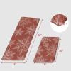 imageDintszyayue Christmas Kitchen Rugs Set of 2 Non Slip Soft Santa Claus Snowman Christmas Mats for Kitchen Floor Decorations 17quotx30quot17quotx48quot01red