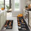 imageDintszyayue Halloween Kitchen Mats Sets 2 Piece Spooky Pumpkin Non Slip Soft Halloween Party Decor Rugs 17quotx30quot17quotx48quotSkeletons Pumpkin