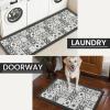 imageDintszyayue Kitchen Rugs Sets of 2 Boho Ceramic Anti Fatigue Non Slip Memory Foam Mats for Floor for Laundry Desk Bar Khaki 17quotX30quot17quotX59quot08grey