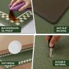 imageDintszyayue Kitchen Rugs Sets of 2 Boho Ceramic Anti Fatigue Non Slip Memory Foam Mats for Floor for Laundry Desk Bar Khaki 17quotX30quot17quotX59quot04green