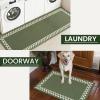 imageDintszyayue Kitchen Rugs Sets of 2 Boho Ceramic Anti Fatigue Non Slip Memory Foam Mats for Floor for Laundry Desk Bar Khaki 17quotX30quot17quotX59quot04green