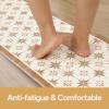 imageDintszyayue Kitchen Rugs Sets of 2 Boho Ceramic Anti Fatigue Non Slip Memory Foam Mats for Floor for Laundry Desk Bar Khaki 17quotX30quot17quotX59quot02khaki