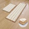imageDintszyayue Kitchen Rugs Sets of 2 Boho Ceramic Anti Fatigue Non Slip Memory Foam Mats for Floor for Laundry Desk Bar Khaki 17quotX30quot17quotX59quot02khaki