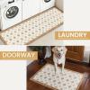 imageDintszyayue Kitchen Rugs Sets of 2 Boho Ceramic Anti Fatigue Non Slip Memory Foam Mats for Floor for Laundry Desk Bar Khaki 17quotX30quot17quotX59quot02khaki