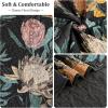 imageDintszyayue Quilt Queen Size Navy 3 Pieces Boho Floral Bedspread Bedding for Queen Size Bed Soft Lightweight Microfiber Coverlet Set for All Season Quilt with 2 PillowcasesBlack