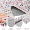 imageGreen Rugs for Living Room 5x7 Floral Washable Stain Resistant Non Slip Low Pile Carpet for Bedroom Dining Room03pink