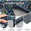 imageGreen Rugs for Living Room 5x7 Floral Washable Stain Resistant Non Slip Low Pile Carpet for Bedroom Dining Room04blue