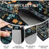 imageGreen Rugs for Living Room 5x7 Floral Washable Stain Resistant Non Slip Low Pile Carpet for Bedroom Dining Room05black