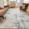 imageLiving Room Rug 8X10 Large Washable Distressed Foldable Stain Resistant Traditional Bedroom Office Rugs BlueGreen
