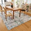 imageLiving Room Rugs 5x7 Traditional Washable Vintage Distressed Large Non Slip Dining Room Carpet Office GreenGreen