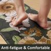 imageRugs for Kitchen Floor 2PC Waterproof Non Slip Anti Fatigue Mushrooms Butterfly Farmhouse Padded Kitchen Mats Beige 17quotx30quot17quotx48quot04green