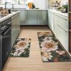 imageRugs for Kitchen Floor 2PC Waterproof Non Slip Anti Fatigue Mushrooms Butterfly Farmhouse Padded Kitchen Mats Beige 17quotx30quot17quotx48quot04green