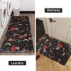 imageRugs for Kitchen Floor 2PC Waterproof Non Slip Anti Fatigue Mushrooms Butterfly Farmhouse Padded Kitchen Mats Beige 17quotx30quot17quotx48quot06blackRed
