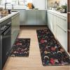 imageRugs for Kitchen Floor 2PC Waterproof Non Slip Anti Fatigue Mushrooms Butterfly Farmhouse Padded Kitchen Mats Beige 17quotx30quot17quotx48quot06blackRed