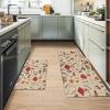imageRugs for Kitchen Floor 2PC Waterproof Non Slip Anti Fatigue Mushrooms Butterfly Farmhouse Padded Kitchen Mats Beige 17quotx30quot17quotx48quot08khaki